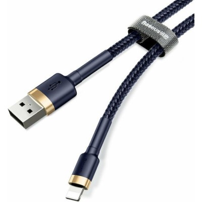 Baseus Braided Cable Lighting - USB-A male Blue/Gold 2m (CAlKLF-CV3)